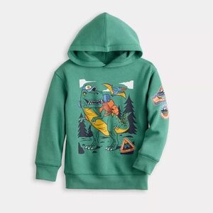 Boys Jumping Beans Fleece Dinosaur Hoodie Size 8 FAST SHIP!!